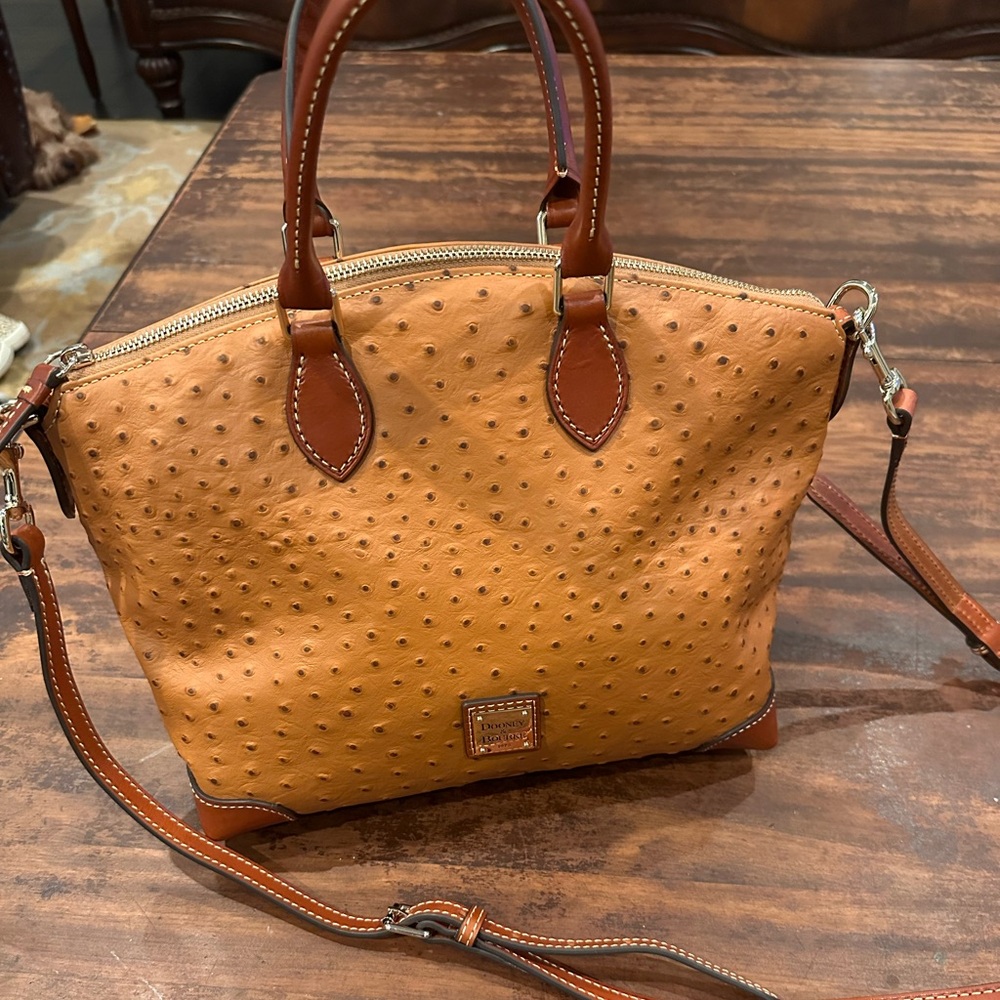 Dooney & Bourke Ostrich Print Leather Purse